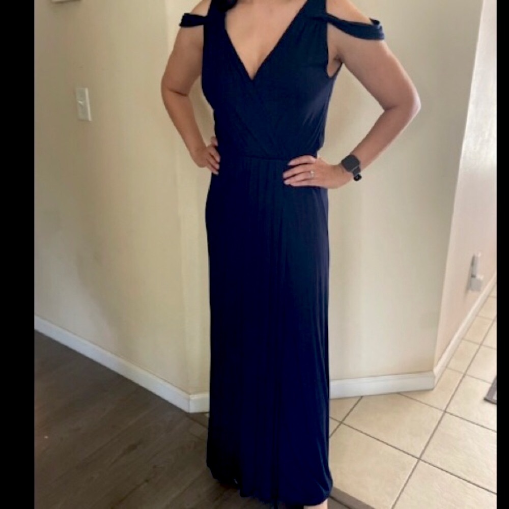 Sexy Navy Blue Maxi Dress